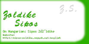 zoldike sipos business card